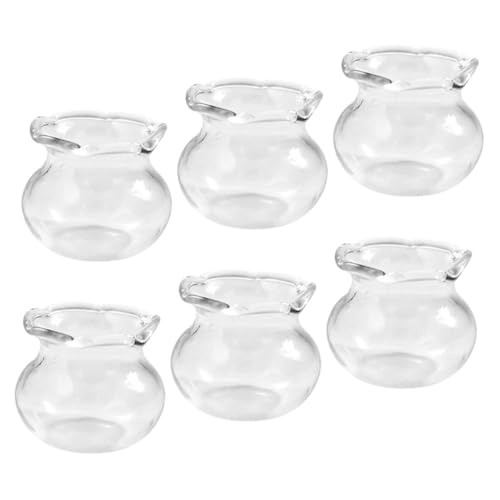 ibasenice 6 Stück Puppenhaus Aquarium Spielzeughaus Modelle Das Fischglas Mini Kleines Aquarium Modell Kleine Aquarien Miniatur Szenen Miniatur Zubehör Glas von ibasenice