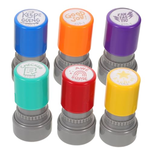 ibasenice 6stücke Lehrer Stempel Mit Selbstfärbenden Motivationstools Für Unterricht Vielseitig Einsetzbar Für Lernaufgaben Und Klassenzimmeraktivitäten von ibasenice