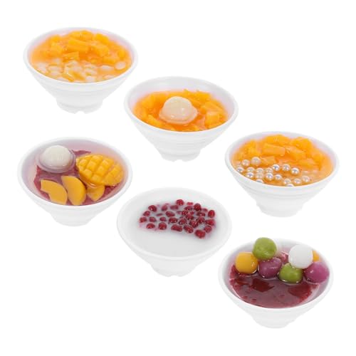 ibasenice 6 Stück Simulierte Dessert Ornamente Dekor Rollenspiel Lebensmittelmodell Simulation Lebensmittel Künstliches Dessert Winzige Lebensmittelspielzeug Simulation Dessertmodell Mini von ibasenice
