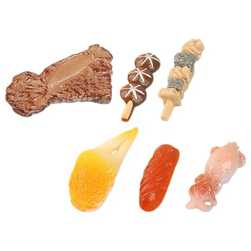 ibasenice 6pcs Mixed Stil Realistische Mini Snack Requisiten Gefälschte Lebensmittel für Display Puppe von ibasenice
