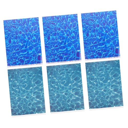 ibasenice 6 Stück Simuliertes Wassertexturpapier DIY Bach Miniatur Flussbach Sandtisch Künstliches Wasser Künstliche Wasserlandschaft Sandtisch Künstliches Wasser Flussszene von ibasenice