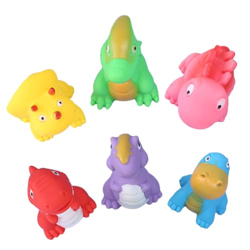 ibasenice 6 Stück Teiliges Badespielzeug Dinosaurier Elastische Quetschspielzeuge mit Sound Leicht und Kompakt Sicher für Junge Mädchen Fördert Handmuskulatur für Badewanne und von ibasenice