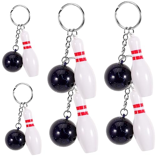 ibasenice 6 Stück Teiliges Bowling Schlüsselanhänger Mini Bowlingkugel Anhänger Kreative Sport Schlüsselringe Bunte Mitgebsel für Bowling Party Taschen Deko von ibasenice