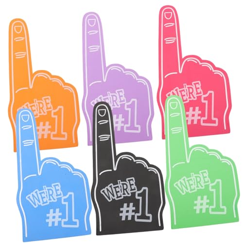 ibasenice 6 Stück Teiliges Bunte Schaumstoffhände Cheerleading Requisiten Leichte Schaumstofffinger für Sportveranstaltungen Spiele Partyzubehör in Rot Blau Grün Violett Orange Schwarz ibasenice 6 Stück Teiliges Bunte Schaumstoffhände Cheerleading Requisiten Leichte Schaumstofffinger für Sportveranstaltungen Spiele Partyzubehör in Rot Blau Grün Violett Orange Schwarz von ibasenice