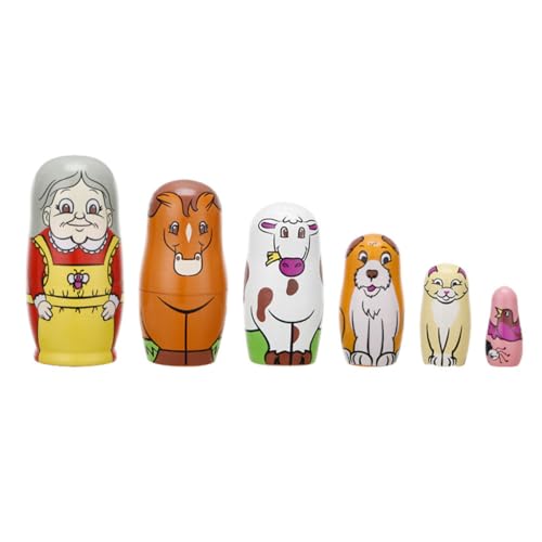 ibasenice 6 Stück Teiliges Bunter Handbemalter Holz nistpuppen Matroschka Langlebige Holzdeko und Kreatives Bastelspielzeug für Dekorative Sammlung zu Hause ibasenice 6 Stück Teiliges Bunter Handbemalter Holz nistpuppen Matroschka Langlebige Holzdeko und Kreatives Bastelspielzeug für Dekorative Sammlung zu Hause von ibasenice