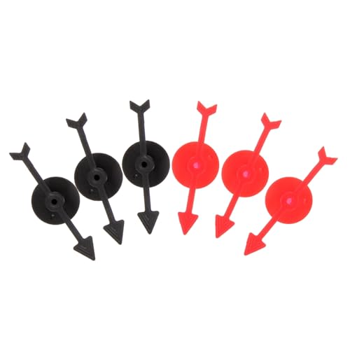 ibasenice 6 Stück Teiliges DIY Pfeilspiel Zubehör Kunststoff Zeiger Schwarz Rot für Brettspiel Drehspiel Turntable Partyspiel von ibasenice