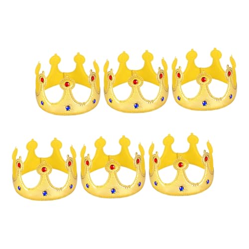 ibasenice 6 Stück Teiliges Geburtstagskrone für Jungen und Mädchen Weiche Leichte Kinderparty-kronen aus Bequeme Langlebige Geburtstagsmützen für Erste Geburtstagsfeier und Kostümspaß von ibasenice