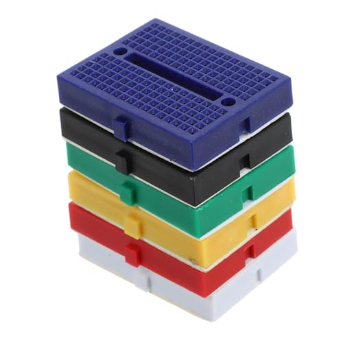 ibasenice 6 Stück Teiliges Mini Breadboard Lötfreie Kleine Steckbretter in Farben Robuste Experimentier Platinen für Elektronikprojekte Langlebig und Praktisch für Schaltkreisaufbau von ibasenice