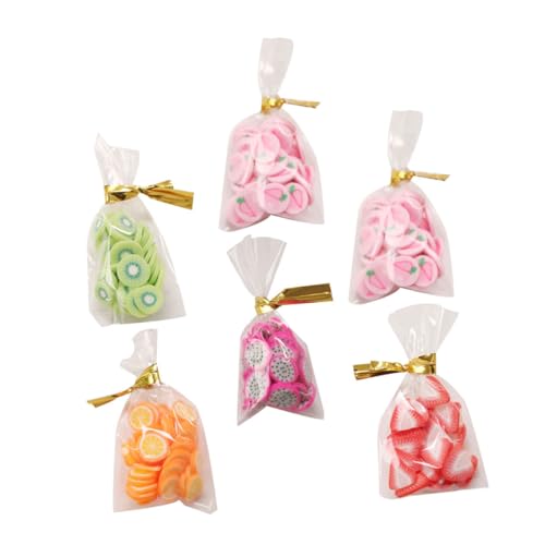 ibasenice 6 Stück Teiliges Mini Snack Kleine Simulierte Süßigkeiten Tüten Miniatur Lebensmittel Puppenhaus Deko Vielseitig für Miniaturmodell und Fotos Requisiten von ibasenice