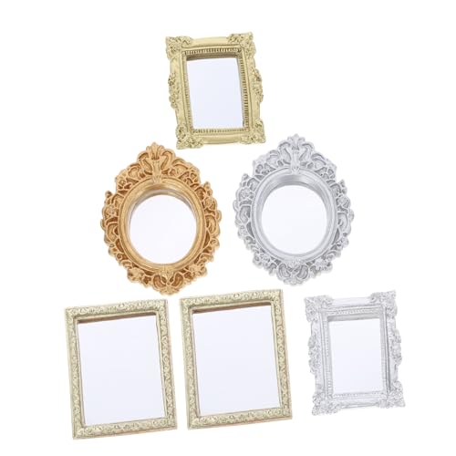 ibasenice 6 Stück Teiliges Miniatur Vintage Spiegel Miniatur Dollhouse Spiegel mit Retro Rahmen Realistische Mini Dekoration für Puppenhaus Schlafzimmer Badezimmer Vielseitige Puppenhaus ibasenice 6 Stück Teiliges Miniatur Vintage Spiegel Miniatur Dollhouse Spiegel mit Retro Rahmen Realistische Mini Dekoration für Puppenhaus Schlafzimmer Badezimmer Vielseitige Puppenhaus von ibasenice
