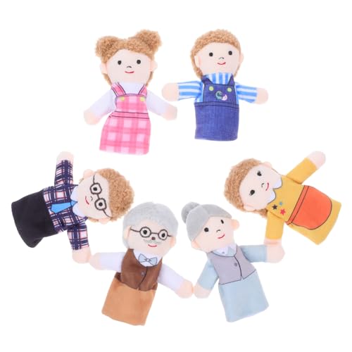 ibasenice 6 Stück Teiliges Plüsch Fingerpuppen für Weiche Handpuppen für Fantasievolles Rollenspiel Sprachförderung und Puppentheater für Vorschule und Familien von ibasenice