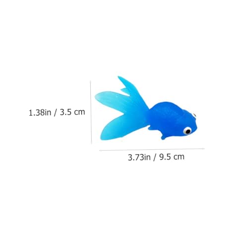 ibasenice 6 Stück Teiliges Realistische Goldfischspielzeuge aus Weichem TPR Bunte Halbtransparente Fischfiguren für Interaktives Aquarium dekor und Lernspielzeug von ibasenice