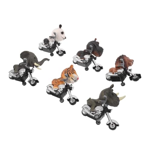 ibasenice 6 Stück Teiliges Set Tier-Motorrad Pullback Mechanismus Batteriefrei Tiere Kinderfahrzeuge für Jungen Mädchen Partyfüllungen von ibasenice