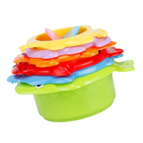 ibasenice 6 Stück Teiliges Stapelbecher Set für Junge Mädchen Monate Bunte Interaktive Stapelbecher mit Langlebige Nesting Spielzeuge Kreativität und Koordination Beim Baden von ibasenice