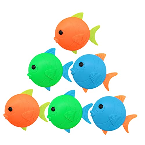 ibasenice 6 Stück Teiliges Unterwasser Tauchspielzeug für Bunte Fische für Pool Strand für Tauchübungen und Schwimmtraining Zufällige Farbe von ibasenice