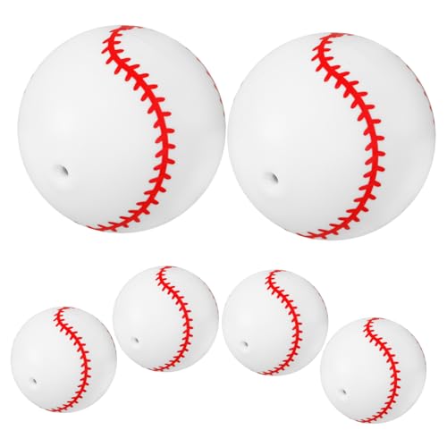 ibasenice 6-teiliges 7 6 cm Großes Baseball-spielzeugset Für Kinder Aufblasbare Bälle Aus Weichem Kunststoff Partydekorationen Zum Thema Baseball Baby-Baseball-Spielzeug von ibasenice