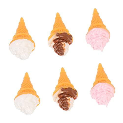 ibasenice 6 Stück aus Harz Mini Eiscreme-Sandspielzeug gefälschte Süßigkeiten -Requisiten matschige Tasse wohnzimmerdeko wohnaccessoires Toy Kawaii winziges entzückendes Puppeneis von ibasenice