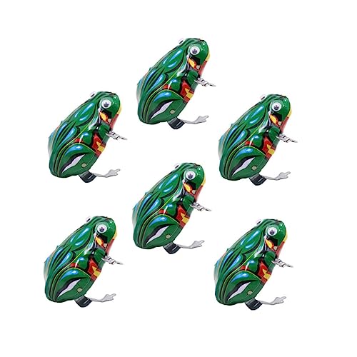 ibasenice 6 Stücke Exquisite Eisen Uhrwerk Zarte Frosch Kinder Pädagogische Spielzeug (grün) von ibasenice