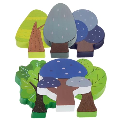 ibasenice Lebendig Bemalte Mini-bäume für Die Lokomotivschienen. Sicheres Holzspielzeug für Jungen und Mädchen. ibasenice Lebendig Bemalte Mini-bäume für Die Lokomotivschienen. Sicheres Holzspielzeug für Jungen und Mädchen. von ibasenice