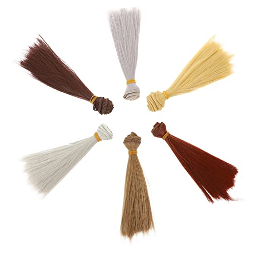 ibasenice 6 Teiliges Puppen Set Glattes Haar Babypuppe Mit Haarnadeln Haarknoten Perücke Puppenhaus Babypuppenzubehör Schaufensterpuppe Stoffpuppe Filmpuppe Puppen Puppenteile von ibasenice