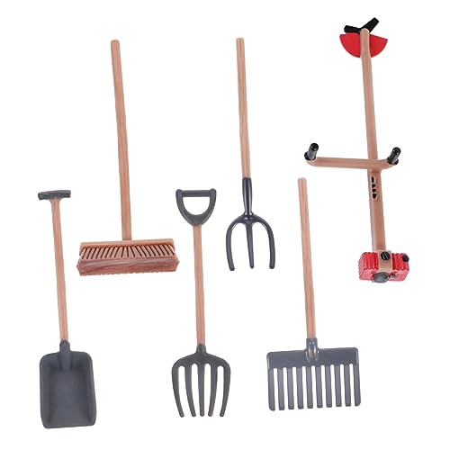 ibasenice 6-Teiliges Set Garten-Werkzeug-Ornament Bauernspielzeug Modell für landwirtschaftliche Werkzeuge Hacke gartenwerkzeuge raumdeko Tischdekoration aus Sand DIY-Werkzeugmodell PVC ibasenice 6-Teiliges Set Garten-Werkzeug-Ornament Bauernspielzeug Modell für landwirtschaftliche Werkzeuge Hacke gartenwerkzeuge raumdeko Tischdekoration aus Sand DIY-Werkzeugmodell PVC von ibasenice