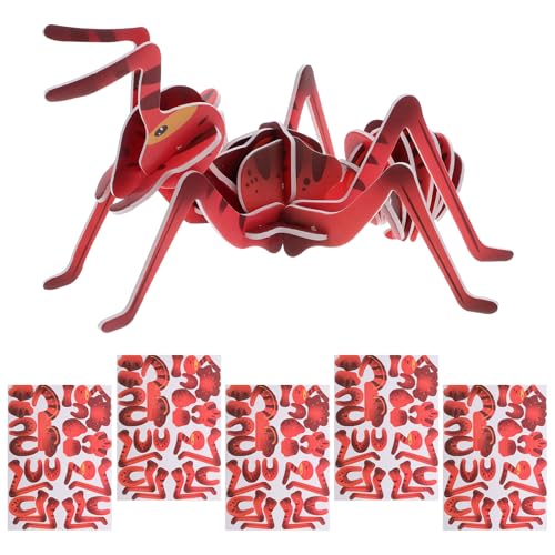 ibasenice 6 stücke 3D Insekten Puzzle Papier Ameise Tier Montage Modell Denkaufgabe Puzzle Handwerk Stem Spielzeug Für Kinder Teens Jungen Mädchen pädagogisches Gebäude von ibasenice