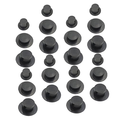 ibasenice 60 STK Mini-Hut weihnachtsmütze weihnachtskopfbedeckung Christmas Decorations weihnachtmütze -Zylinder weihnachtspuppe bastelt Hut Figur Plastikhüte praktische Hüte Black von ibasenice