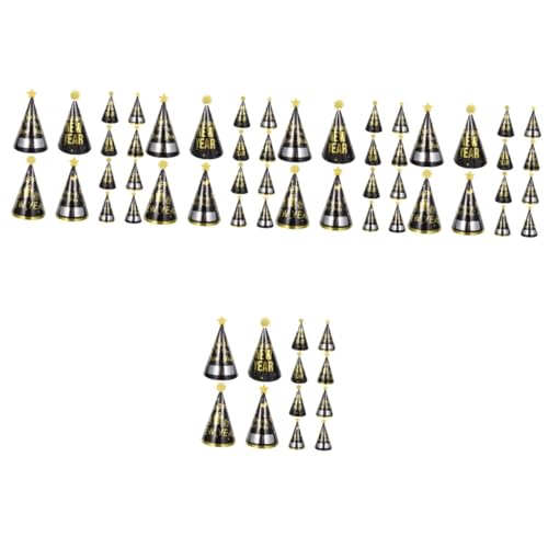 ibasenice 60 Stck Teiliges Neujahrs Papierspitzenhüte Schwarz Gold Partyhüte für Erwachsene und Leichte Bequeme Vielseitige Neujahrs und Festtagsdekoration ibasenice 60 Stck Teiliges Neujahrs Papierspitzenhüte Schwarz Gold Partyhüte für Erwachsene und Leichte Bequeme Vielseitige Neujahrs und Festtagsdekoration von ibasenice