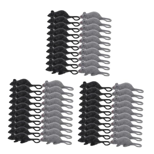 ibasenice 60 Stck. Teiliges Halloween Ratten Dekorationsset Realistische Plastikratten Schwarz und Langlebige Materialien Gruselige Requisiten für Halloween Party Wiederverwendbare von ibasenice