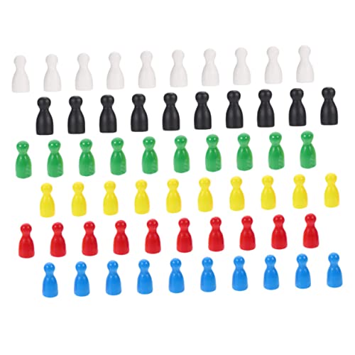 ibasenice 60 Stück Stück Strategie Bauern Tischplatte Markierungen mehrere Planke klein Tabletop-Spielkomponente Token für Brettspiele Spielzubehör Spielmarken Zubehör für Brettspiele Holz von ibasenice