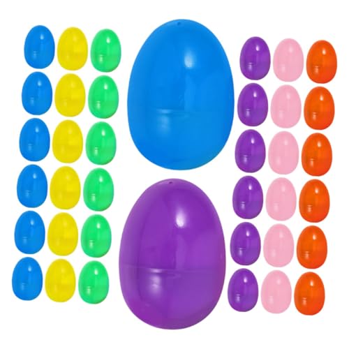 ibasenice 60 Stück Bunte Befüllbare Ostereier Realistische Eier Schokoladenverpackungsboxen Osterdekoration Eierbaum Für Partygeschenke von ibasenice