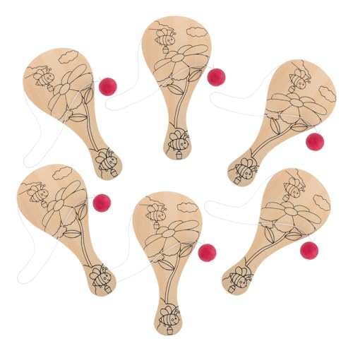 ibasenice 6Pcs Malvorlagen Schläger Sport Im Freien Für Craft Racketball Paddel Ball Bouncy Paddles Ball Sport Racket Pickleball Blast Holz ibasenice 6Pcs Malvorlagen Schläger Sport Im Freien Für Craft Racketball Paddel Ball Bouncy Paddles Ball Sport Racket Pickleball Blast Holz von ibasenice
