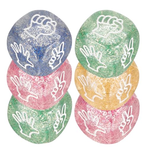 ibasenice 6St Partysieb Stapelspiele Unterhaltungsspiel-Requisite Familienspiele Einarmiger Partywürfel Würfel-Layouts würfeln Brett Würfel Würfel-Stütze Partyspielwürfel Acryl von ibasenice