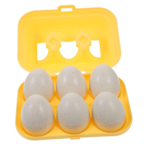 ibasenice 6St Passende Eier für die Früherziehung Puzzle-Ei Formen Buchstaben, die zu Eiern passen Kinder bastelset basteln für Kinder Plastikeier Kleinkindspielzeug Vorschul-Lernspielzeug von ibasenice