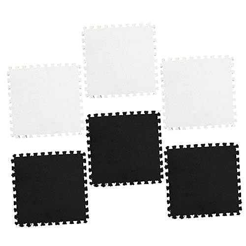 ibasenice 6St Quadratischer Patchwork-Teppich Teppiche für Wohnzimmer Fliesen Spielzimmer Böden sicherheitsleine Schlafzimmer kinderteppich Haushaltsmatte Babyspielmatten Schaum Weiß von ibasenice