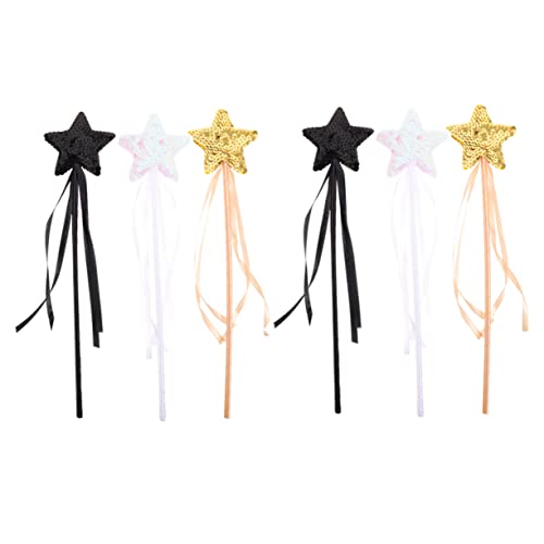 ibasenice 6St Zauberstab aus Pailletten Kostüm Gartenfee Feenfiguren Prinzessinnen-Geburtstagsparty-Dekorationen fairy wand für Feenstäbe tragbare Engelsstäbe Stoff ibasenice 6St Zauberstab aus Pailletten Kostüm Gartenfee Feenfiguren Prinzessinnen-Geburtstagsparty-Dekorationen fairy wand für Feenstäbe tragbare Engelsstäbe Stoff von ibasenice