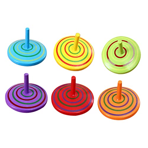 ibasenice 6St hölzerner Kreisel bunter Kreisel Kinderkreisel Zirkus Dreidel holzspielzeug für Fun Toy spielzeuge Holzplatten für Kinderspielzeug ibasenice 6St hölzerner Kreisel bunter Kreisel Kinderkreisel Zirkus Dreidel holzspielzeug für Fun Toy spielzeuge Holzplatten für Kinderspielzeug von ibasenice