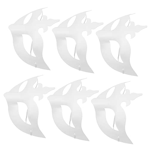ibasenice 6St leere Maske Vollgesichtsmasken selber machen Tiermasken Kunst Masken Maskarade Weiße DIY-Masken Abs halloween masken halloweenmaske Maskerade-Maske für Paare weiße Maske Papier von ibasenice