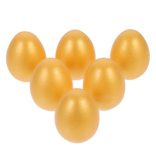 ibasenice Ostern Dekorative Gold Holz Eier Set 6pcs Jungen Und Mädchen Handgemachte Spielzeug von ibasenice