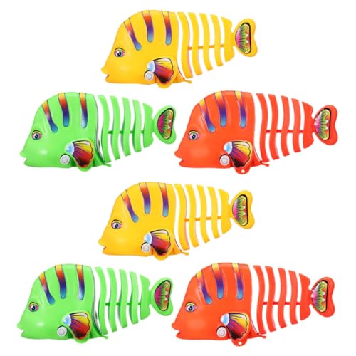 ibasenice 6Stücke Aufziehspielzeug Fisch Cartoon Spielzeuge Für Neuartiges Laufspielzeug Für Badewanne Und Wasserspiele Geschenkidee Für Kleinkinder von ibasenice