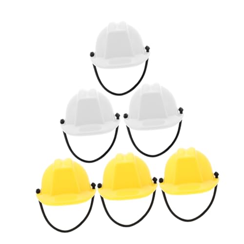 ibasenice 6Stücke Bauhelme für Puppen Realistische Mini Schutzhelme für Kreative Spielideen und Puppendekoration von ibasenice