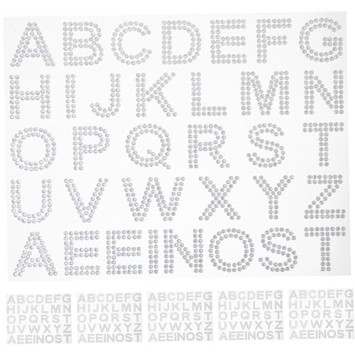 ibasenice 6blätter Strasssteine Zum Aufkleben Bling-Strass-Aufkleber Dekorative Buchstabenaufkleber DIY-taschenaufkleber Bling-Strass-bögen Bling-dekoraufkleber Kleidungsdekor von ibasenice