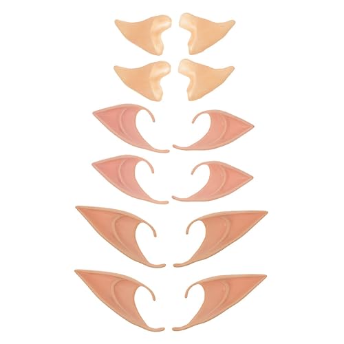 ibasenice 6paare Elfenohren Für Cosplay Und Halloween Große Kleine Und Hautfreundliche Kostüm-Accessoires Für Erwachsene ibasenice 6paare Elfenohren Für Cosplay Und Halloween Große Kleine Und Hautfreundliche Kostüm-Accessoires Für Erwachsene von ibasenice