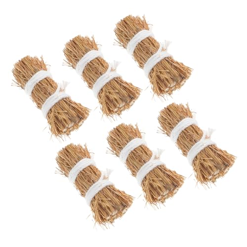 ibasenice 6stücke Miniatur Heuballen Für Bastelarbeiten Große Dekorative Heuballen Für Puppenhäuser Und Sandtisch- Handgefertigte Deko-Accessoires Pflanzenmaterialien von ibasenice