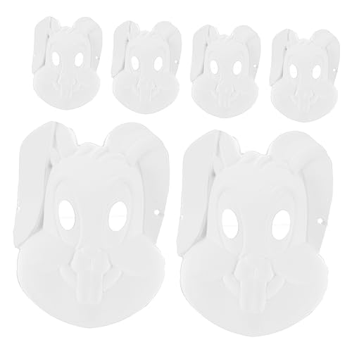 ibasenice 6st Diyt Hasenmaske Puppenmaske Zombie-maske Gesicht Kostüm Led-maske Fuchsmaske Superheld Handmaske Hasenhaube Maskiert Pelzige Maske Skelett Hasenmütze Zellstoff Weiß ibasenice 6st Diyt Hasenmaske Puppenmaske Zombie-maske Gesicht Kostüm Led-maske Fuchsmaske Superheld Handmaske Hasenhaube Maskiert Pelzige Maske Skelett Hasenmütze Zellstoff Weiß von ibasenice