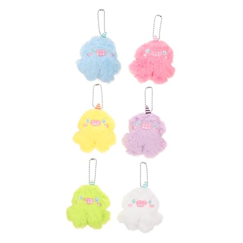 ibasenice 6st Einhörner Kleines Monster Puppenspielzeug Stofftiere Für Babys Stofftiere Zum Aufhängen Cartoon-Puppe Kindertiere Partygeschenke Ausgestopfter Schmuck Plüsch von ibasenice