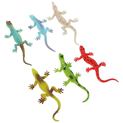 ibasenice 6st Kinderspielzeug Miniatur-eidechsenstatue -eidechsen-Ornament Eidechsenfiguren Eidechsendekoration Für -eidechsen- Tierfigur Plastik von ibasenice