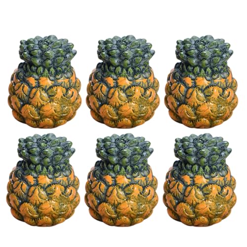 ibasenice Wohnkultur Lernspielzeug 6 Stück Mini Künstliche Ananas Modelle Harz Früchte Für Anlass von ibasenice