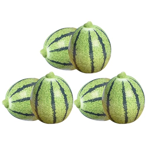 ibasenice Künstliches Obst 6 Stück Mini-wassermelonen Harz Miniaturfrüchte Lebensechte Simulierte Gefälschte Obstfiguren Für Puppenhaus- von ibasenice
