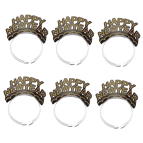 ibasenice 6 Stücke Glitter Frohes Neues Jahr Stirnband Headwear Klasse Von 2023 Party Haar Decor von ibasenice